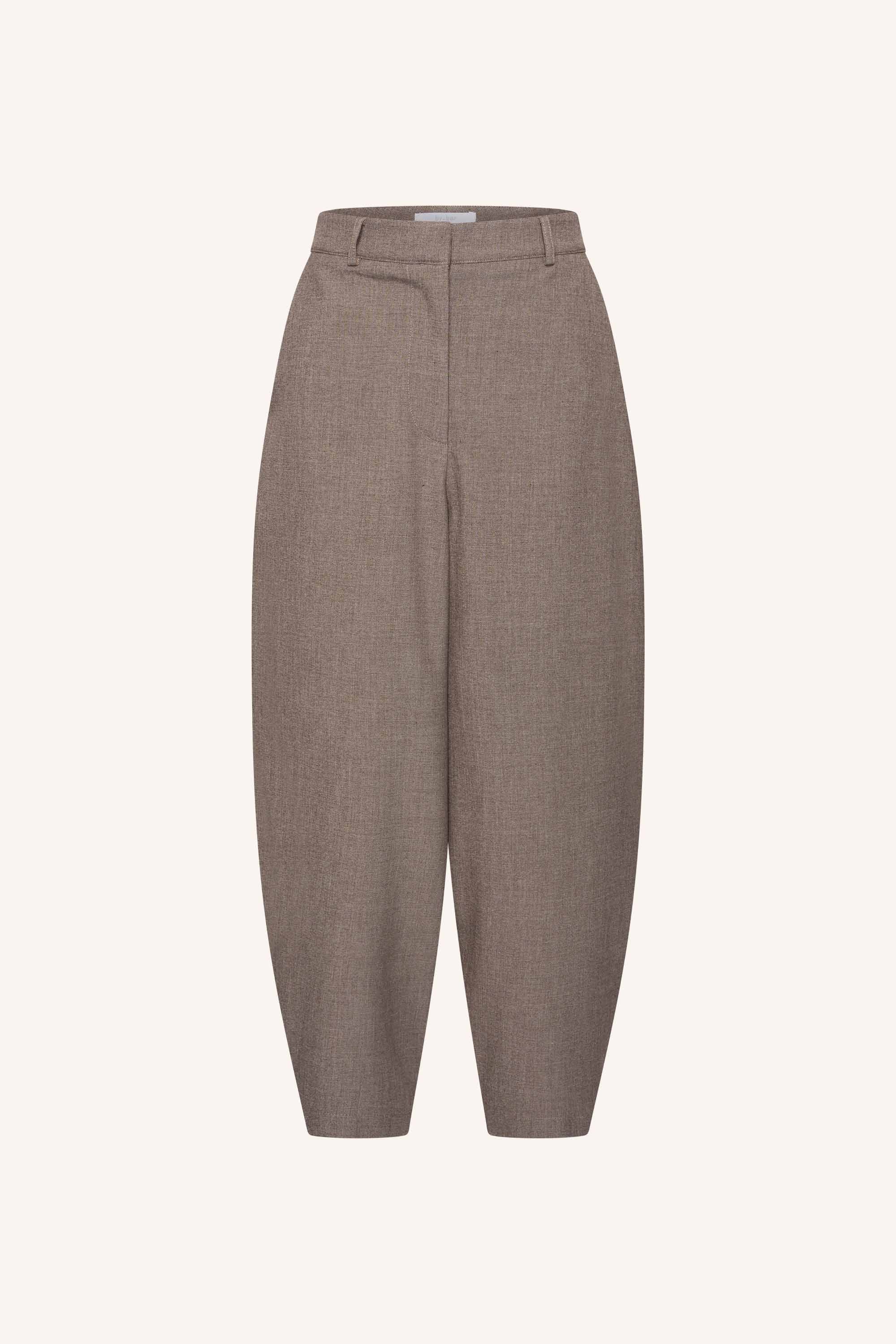 edda-pants-biscuit-melee-all-time classic-gerecycled polyester-ritssluiting-by-bar-productfoto