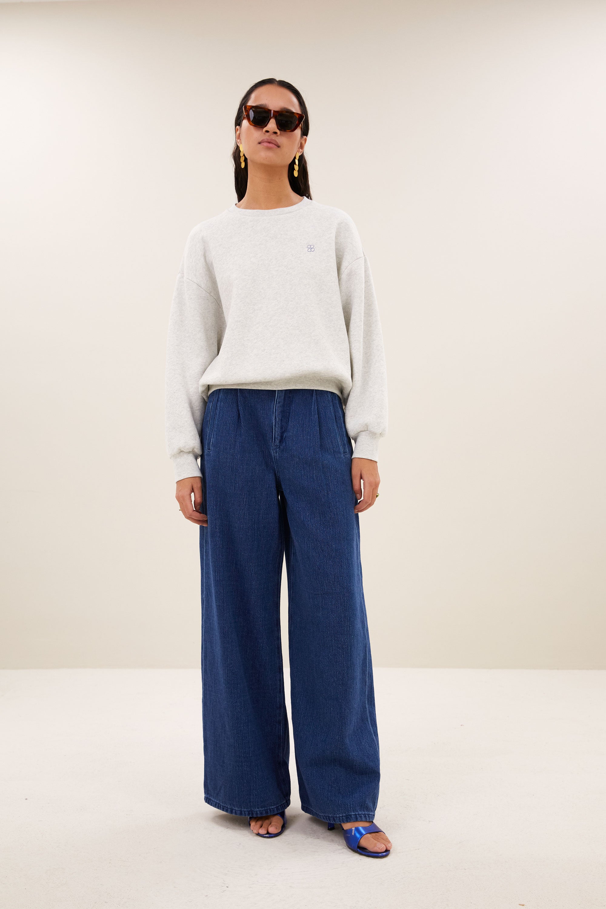 lili amor sweater | light grey melee
