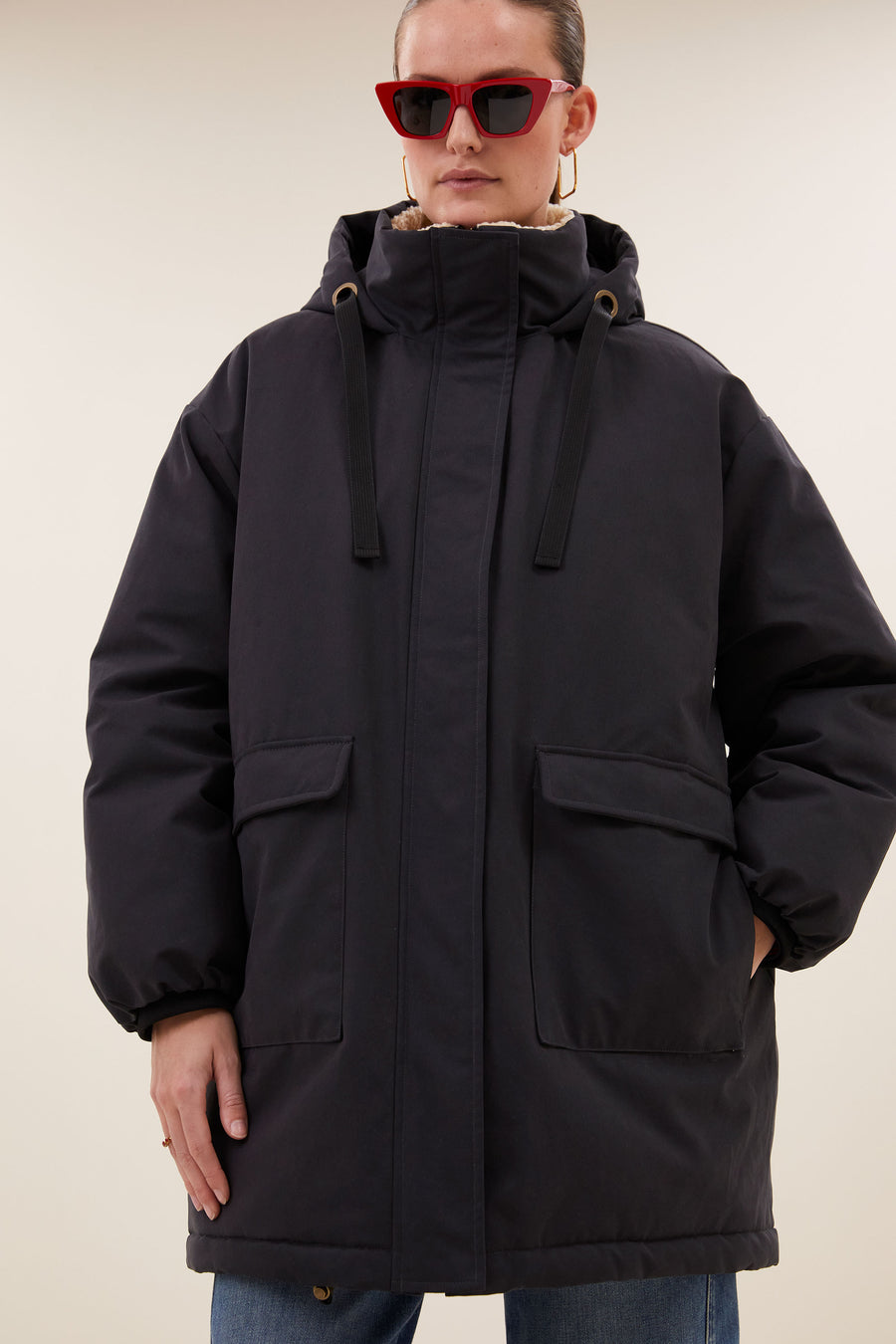 dean long parka | jet black