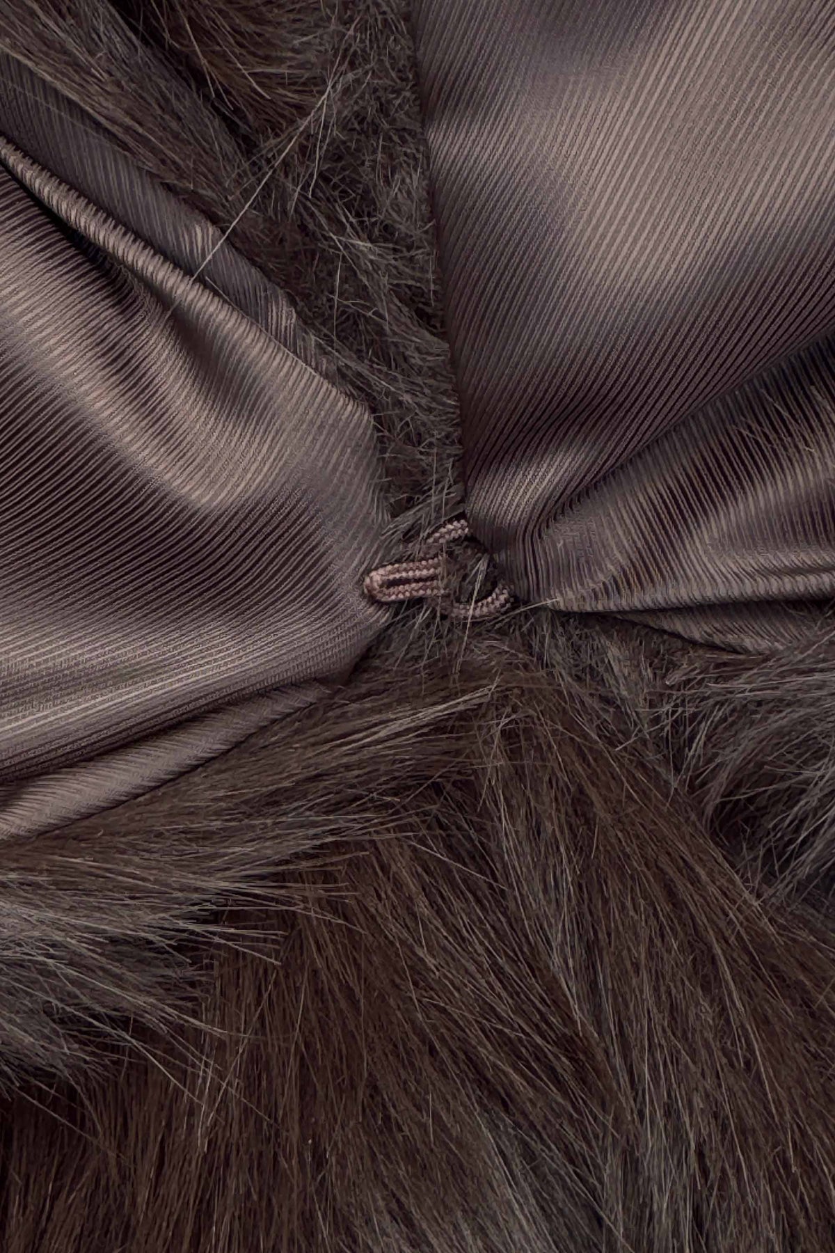 mona faux fur gilet | dark brown