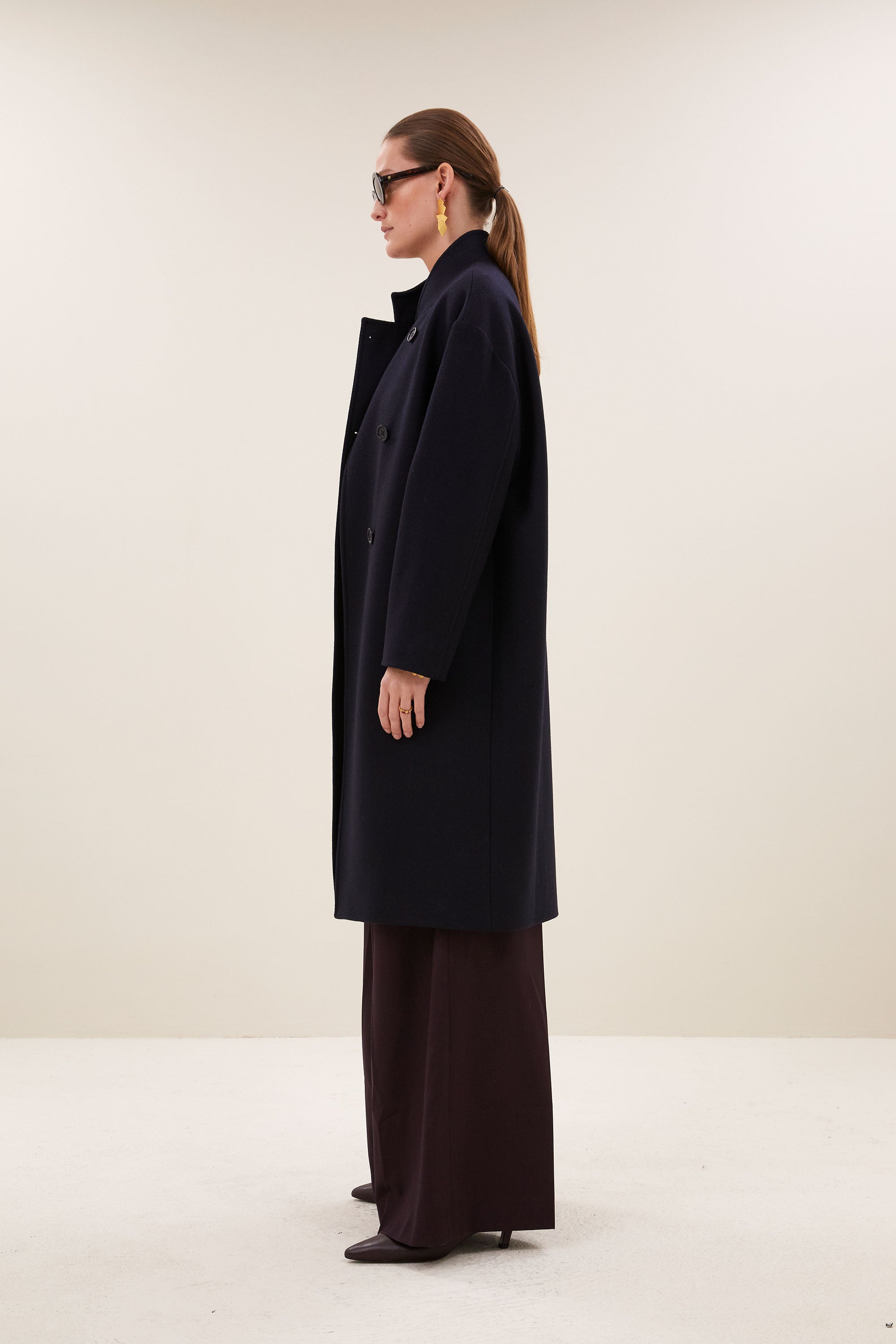 macy wool coat | midnight