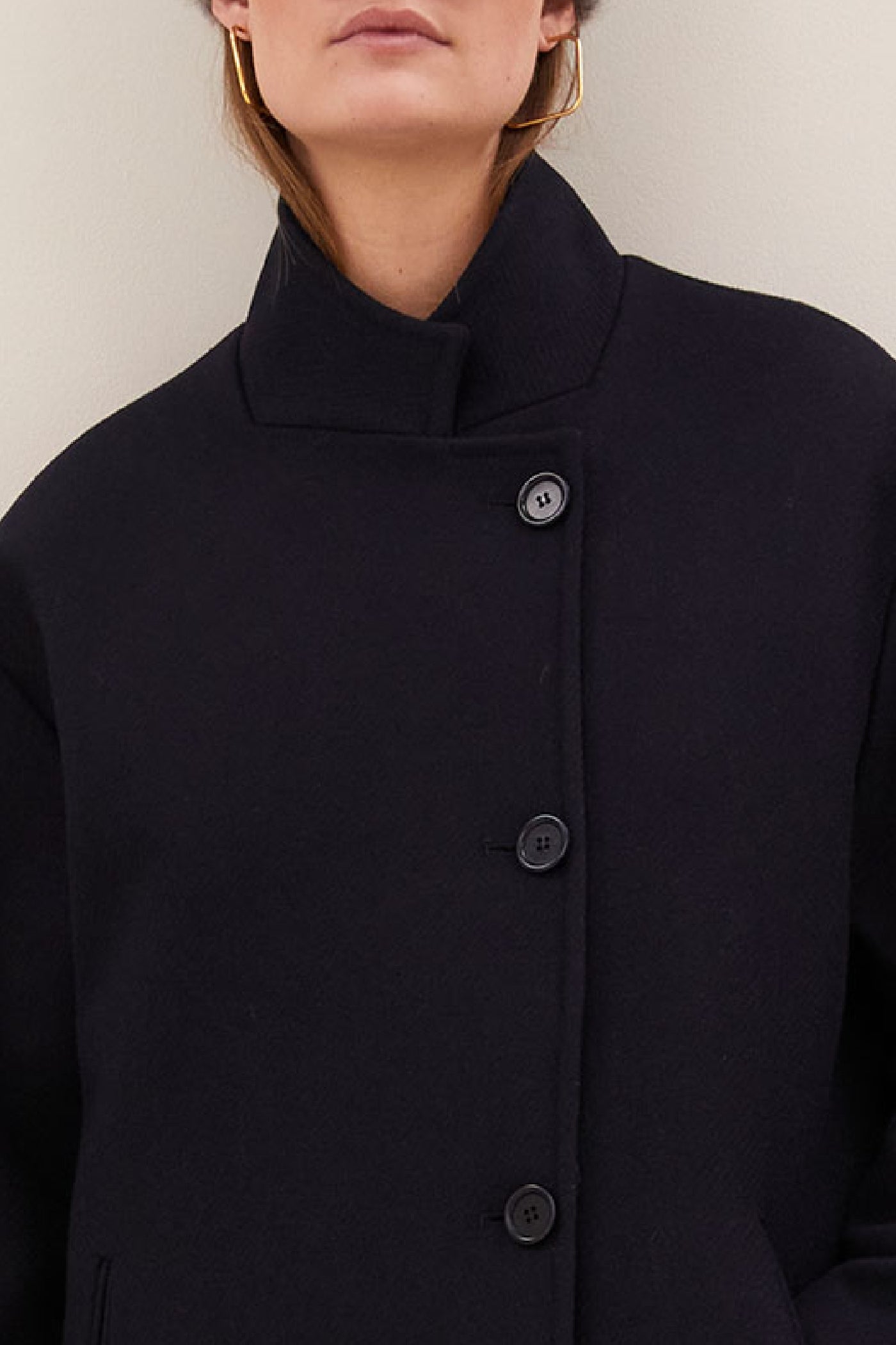 macy wool coat | midnight