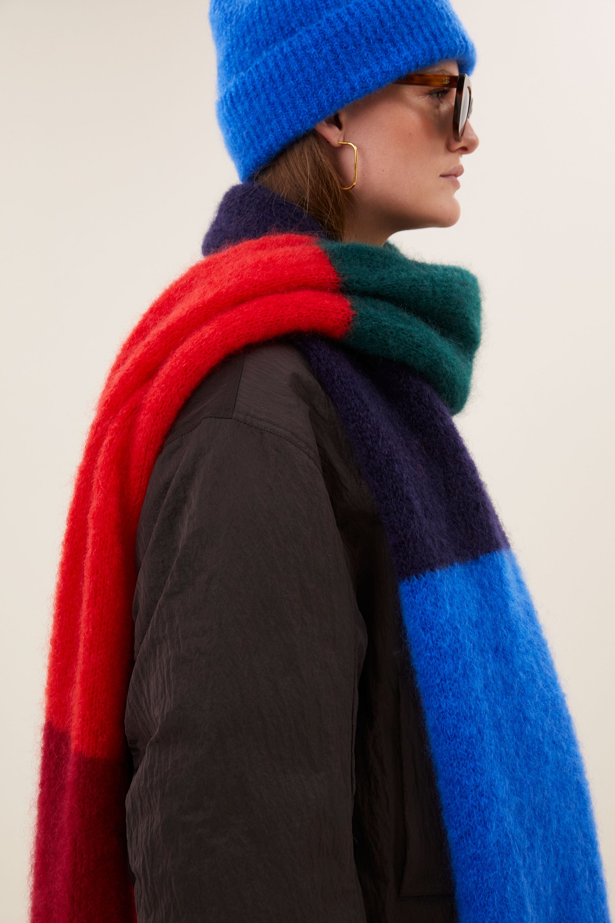 leah striped scarf | multi stripe
