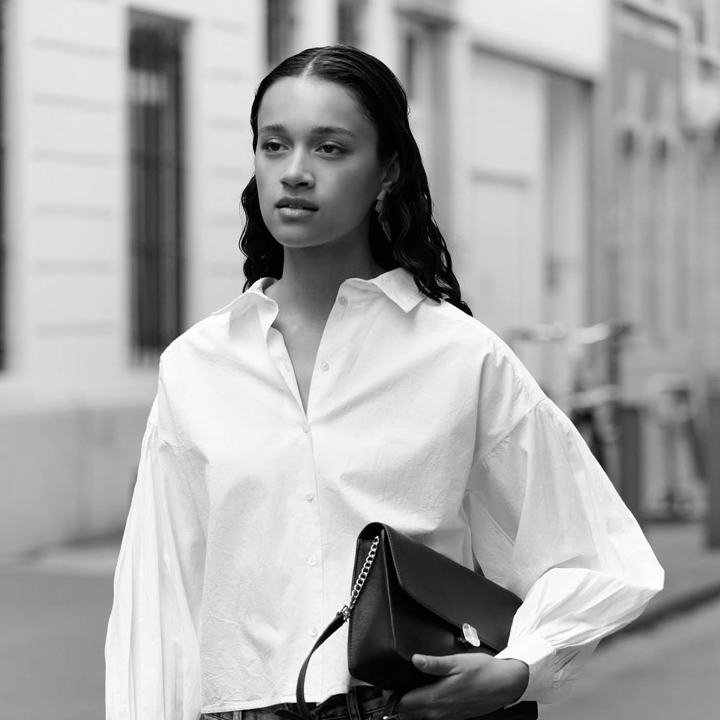 sarah short blouse - white - blogpagina