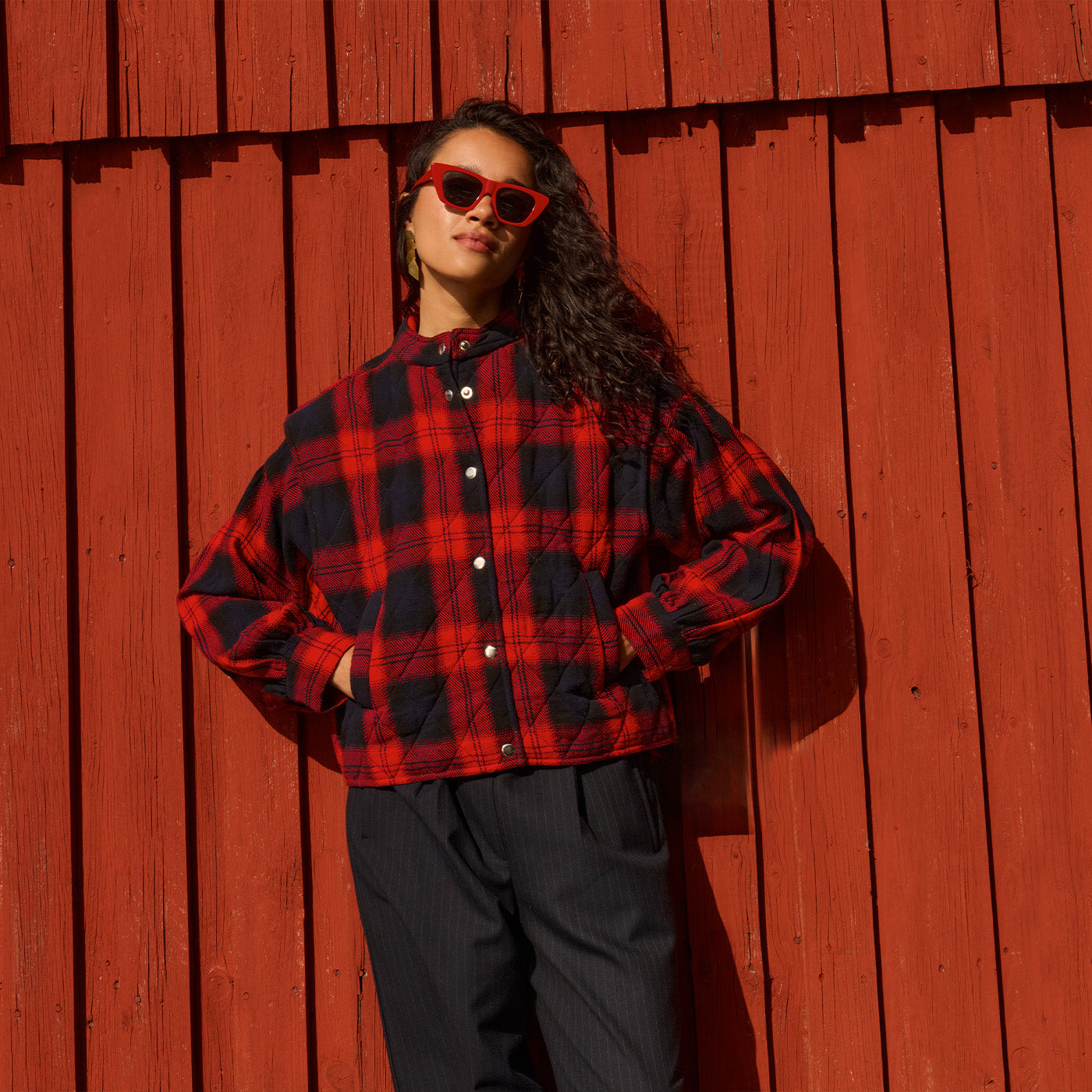 blogpagina - mave red check jacket